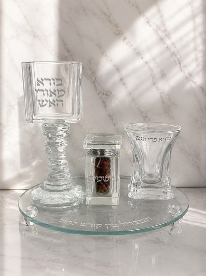 סט הבדלה מהודר מקריסטל