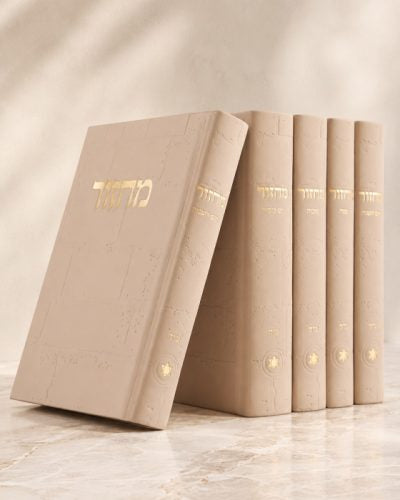 סט מחזורים מהודר דגם כותל צבע אבן