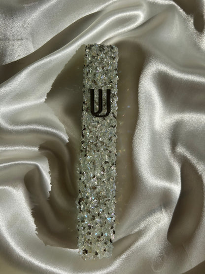 מזוזה זכוכית עם אבנים