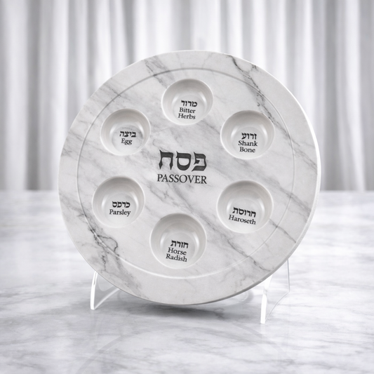 קערת פסח במבוק דגם שיש