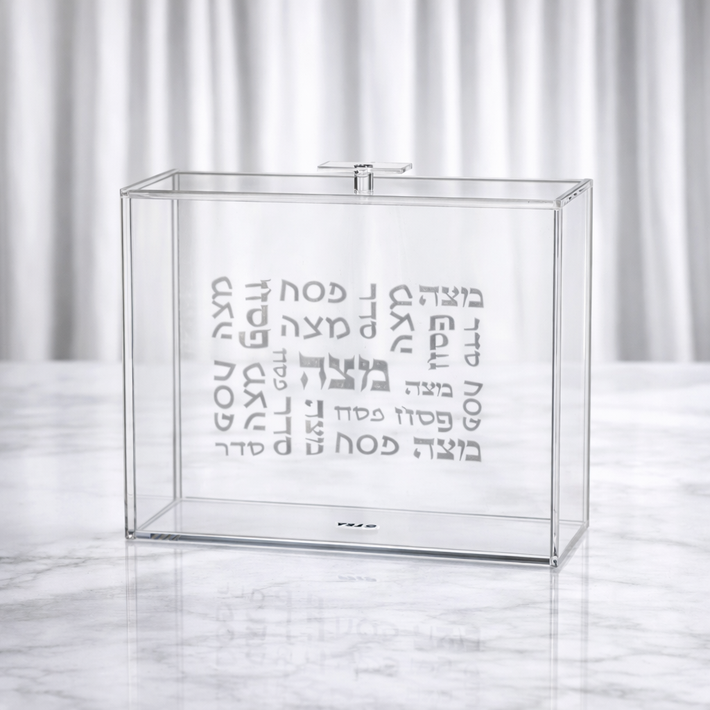 קופסא יוקרתית למצה דגם שקוף עם הדפסה