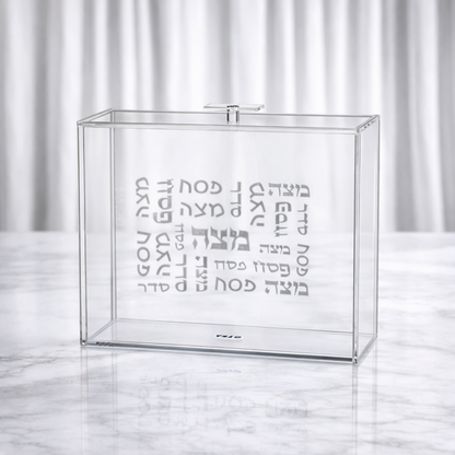 קופסא יוקרתית למצה דגם שקוף עם הדפסה