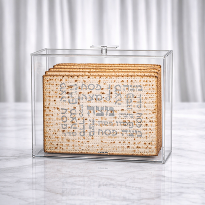 קופסא יוקרתית למצה דגם שקוף עם הדפסה