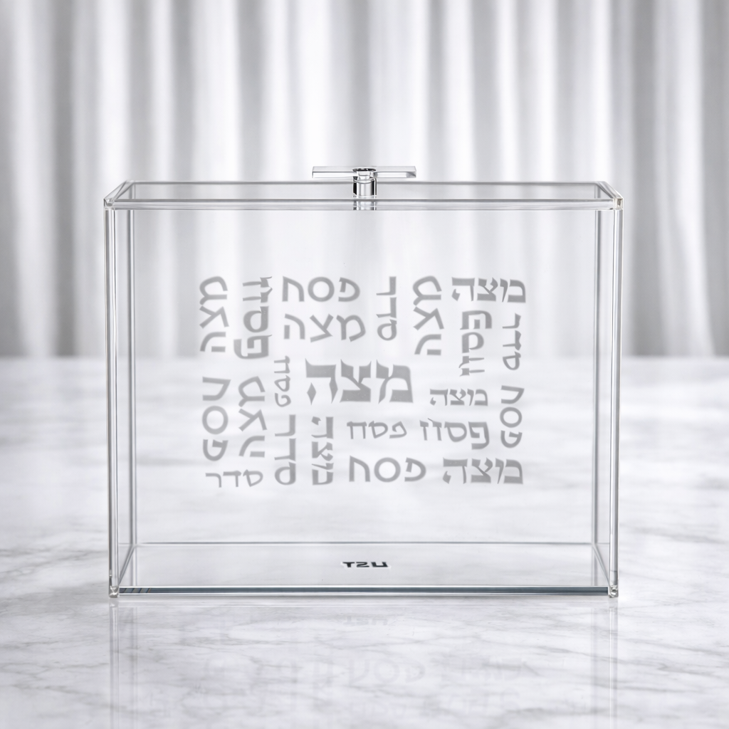 קופסא יוקרתית למצה דגם שקוף עם הדפסה