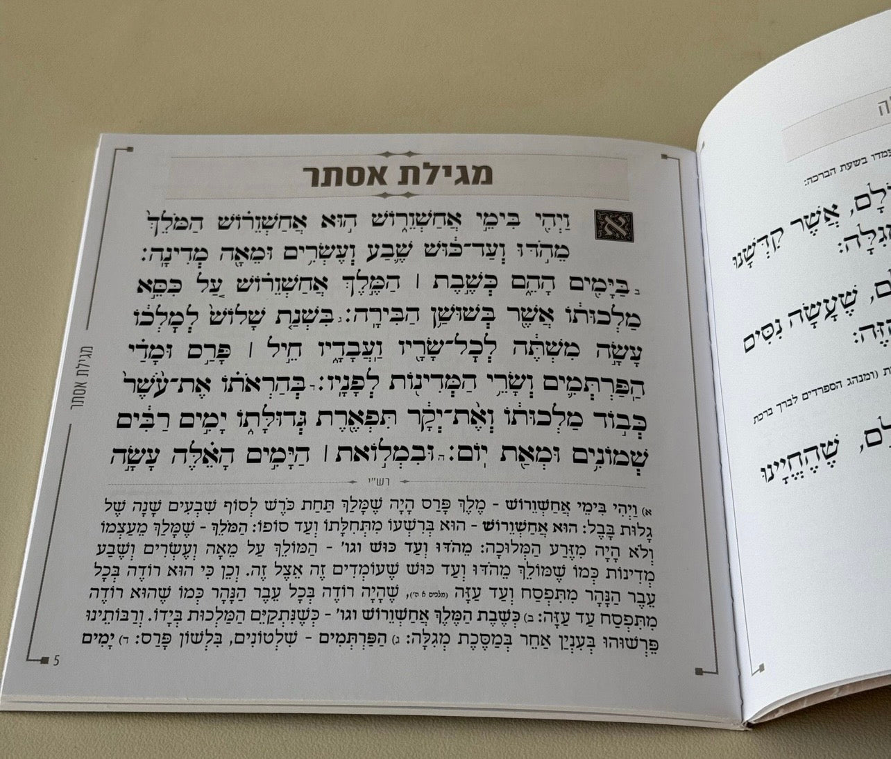 מגילת אסתר דמוי עור צבע ורוד