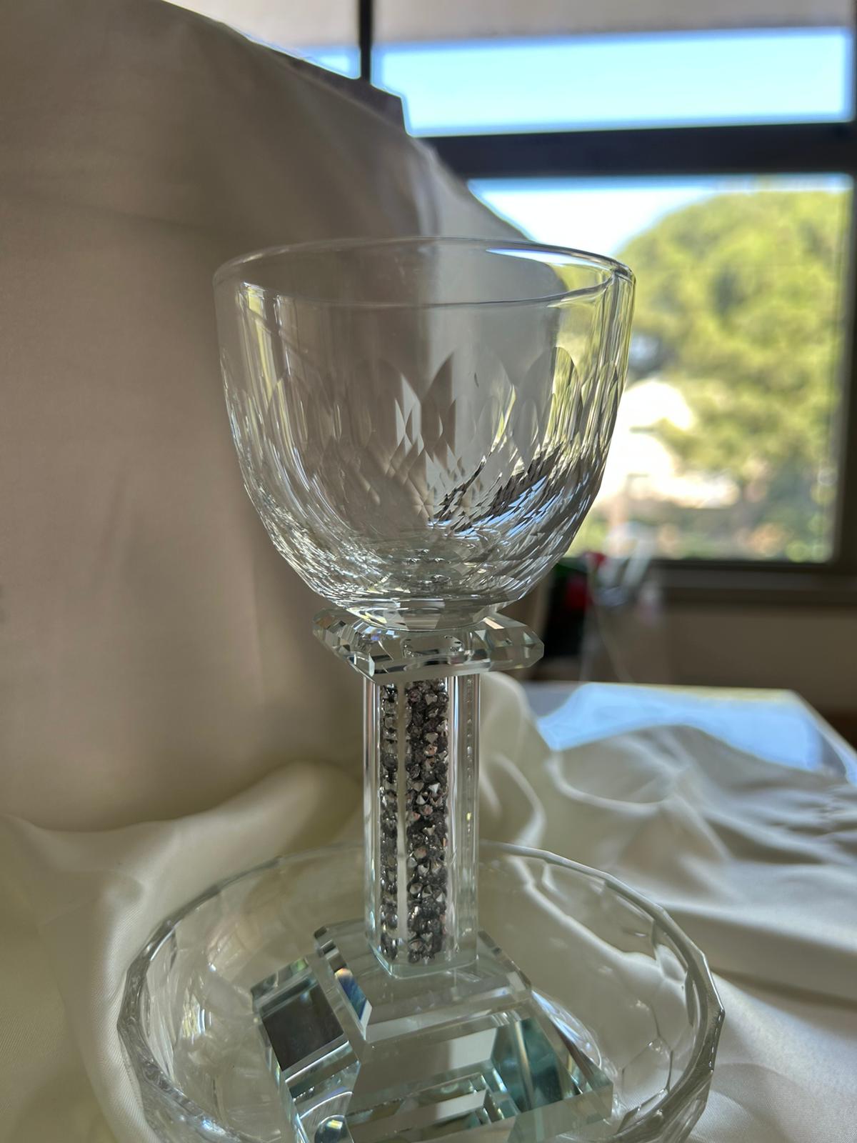 כוס קידוש רגל אבנים כסף