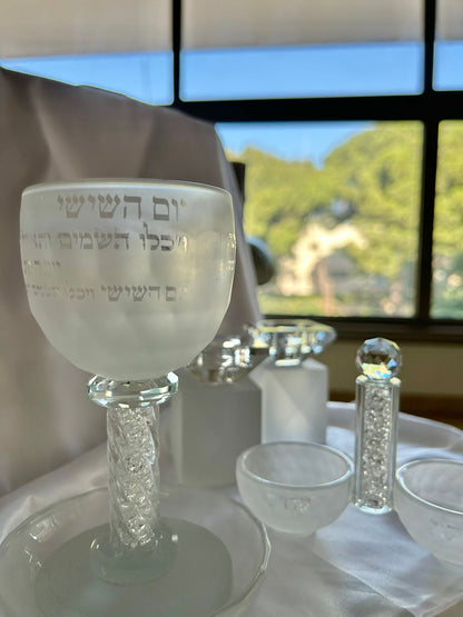 סט מהודר כסף לכבוד שבת